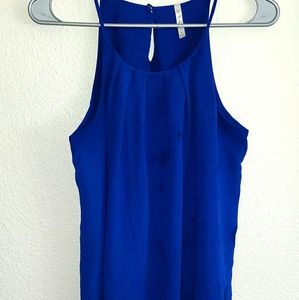 Blue Sleeveless Blouse